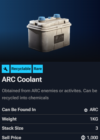arc coolant arc raiders